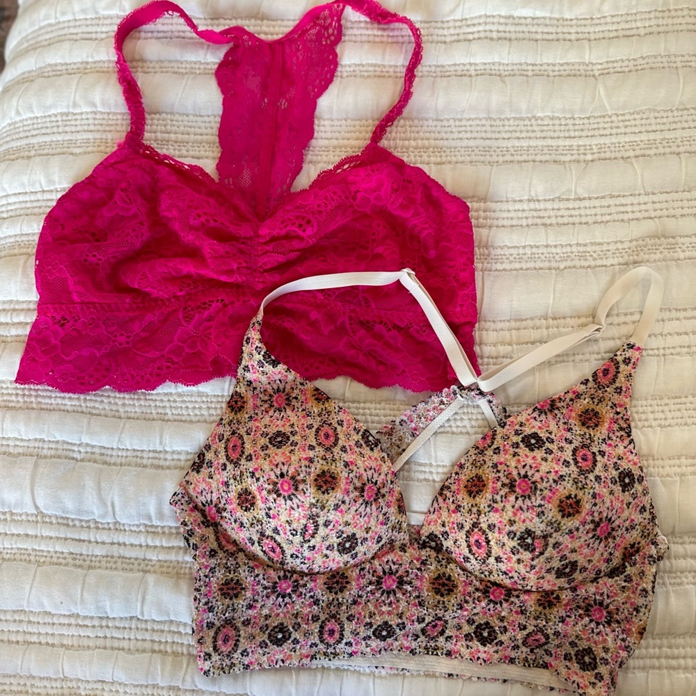 SOLD on marketplace 34B medium lace victorias bralettes GUC!